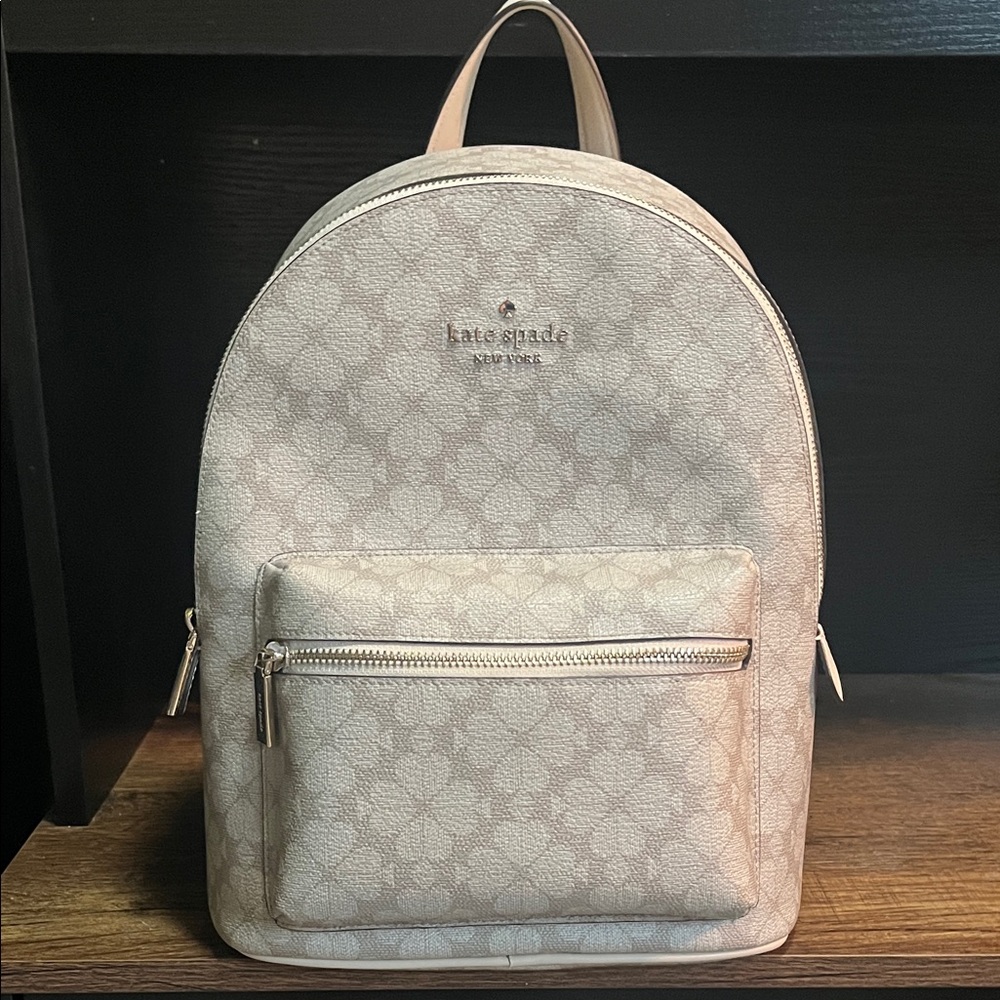 Kate Spade Cream Patterned Backpack